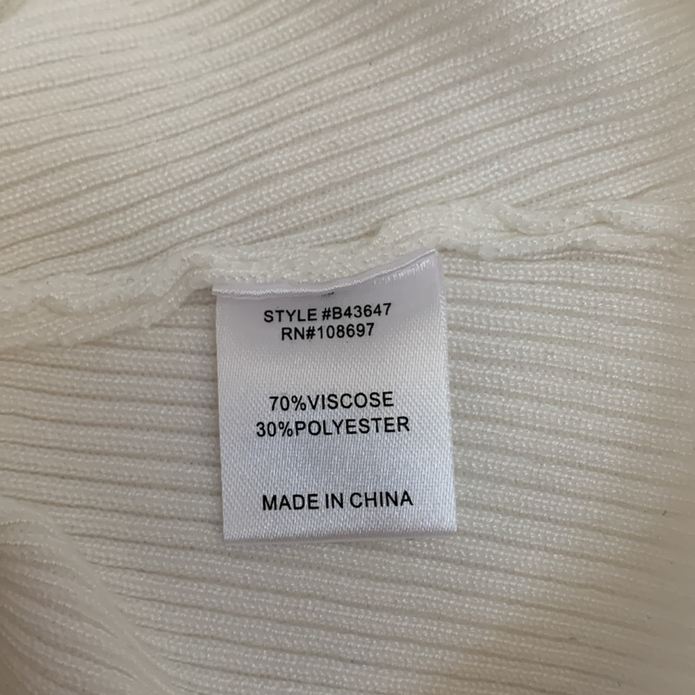 Sweet Rain Off-white Ribbed Off-Shoulder Bodysuit One Piece - Picture 7 of 8